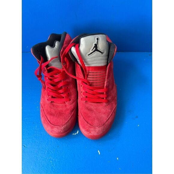 Nike Air Jordan 5 Retro Mens Size 8.5  Red Athletic Basketball Shoes 136027-602 - Picture 3 of 6